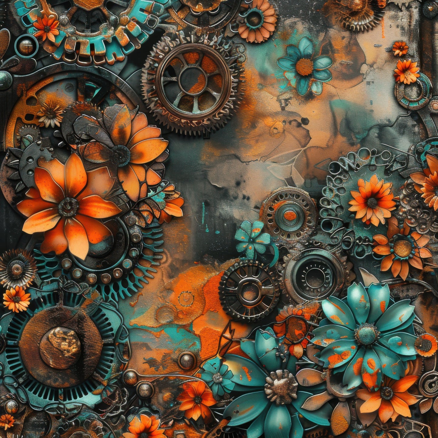 Steampunk Floral Set 1