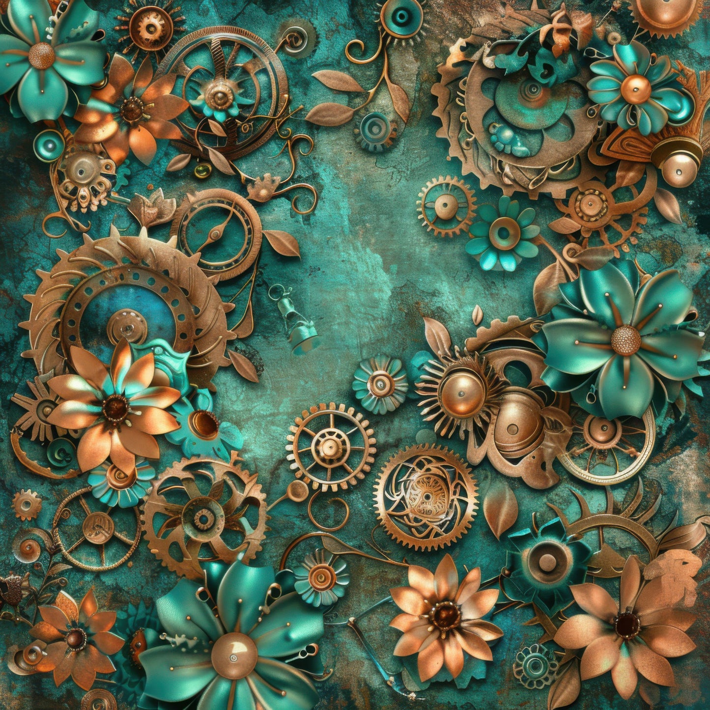 Steampunk Floral Set 1