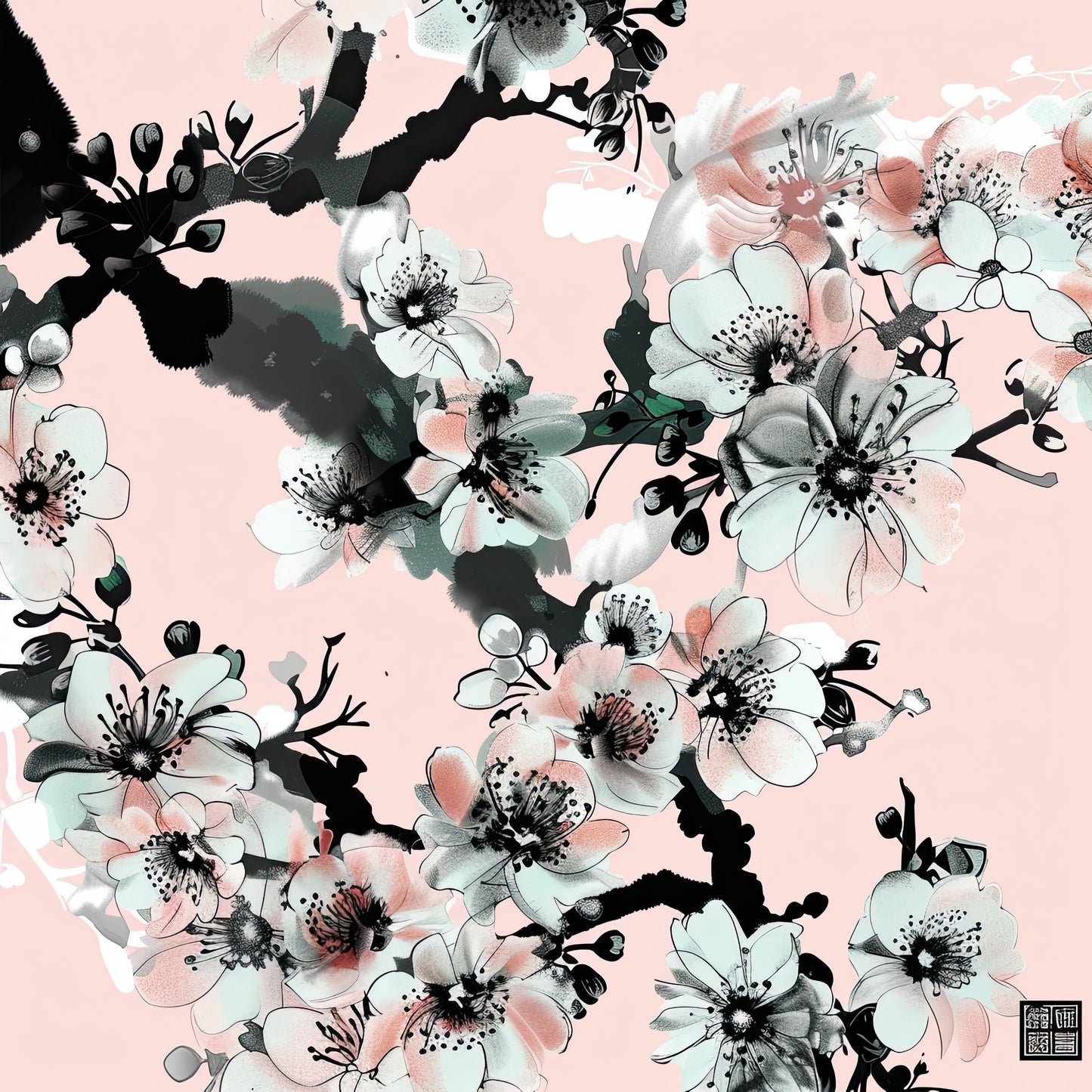 Japanese Cherry Blossoms (Digital)