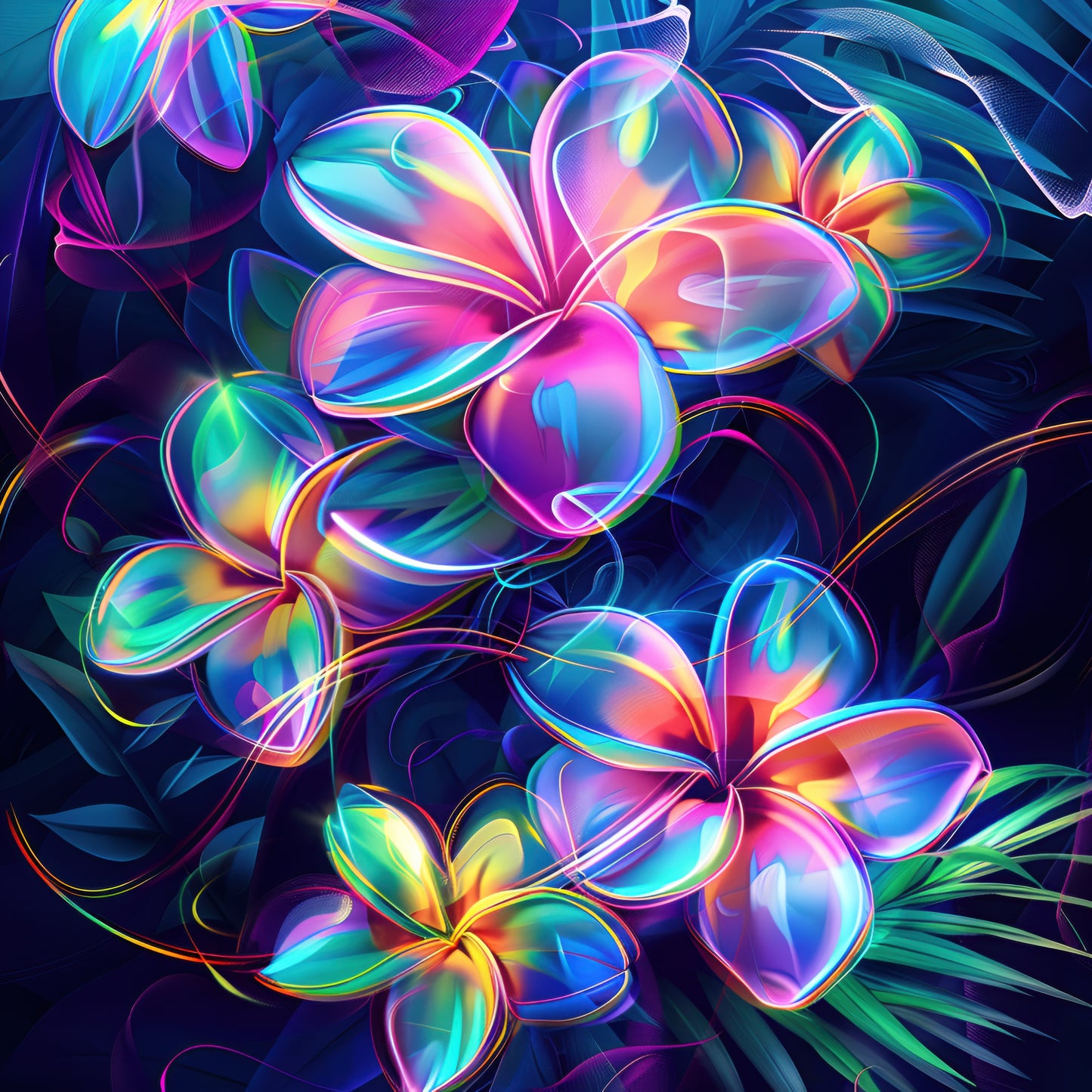 Neon Plumeria