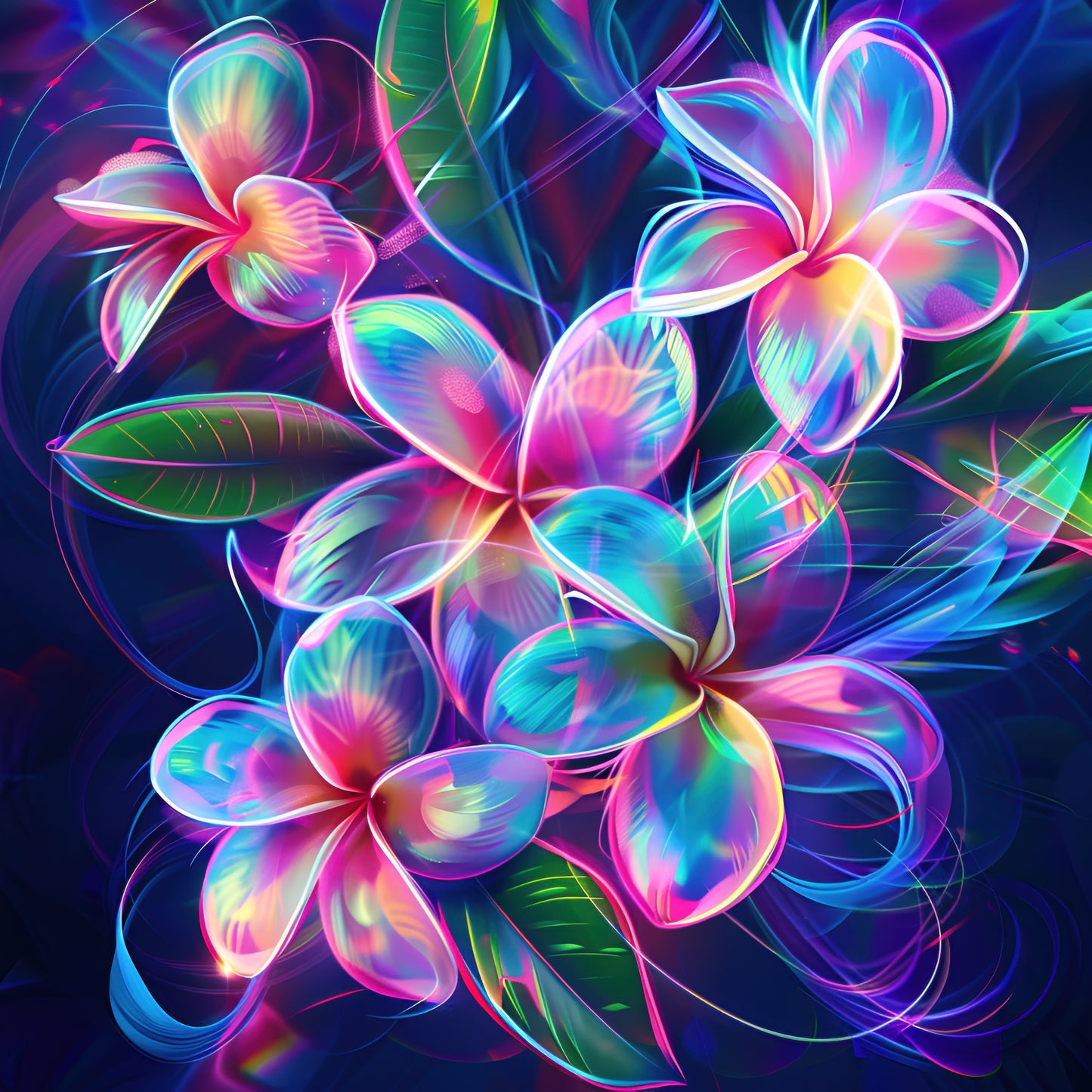 Neon Plumeria