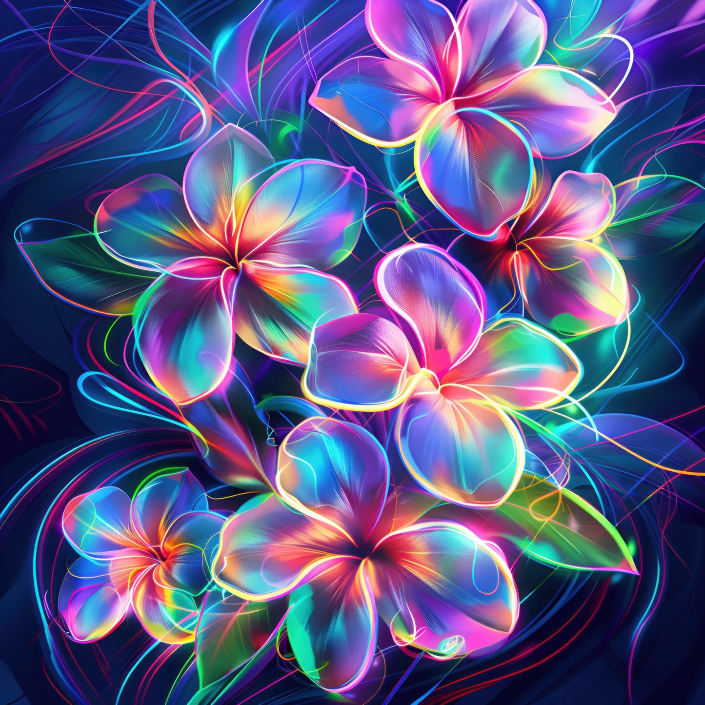 Neon Plumeria