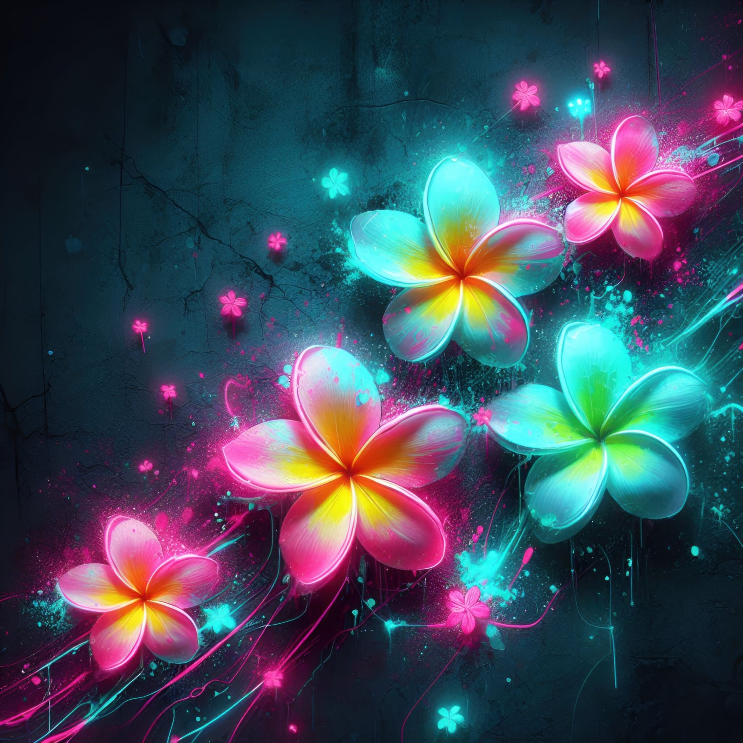 Neon Plumeria